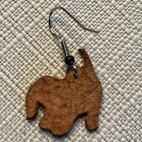 Dog Earrings lightweight leather - Picture 7 of 7
